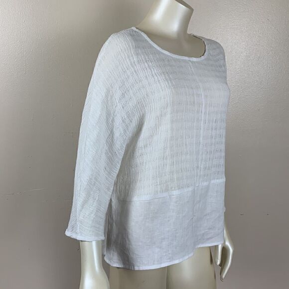 New JOIE Linen Gauze Texture Top Size SMALL tunic shirt - Picture 4 of 8